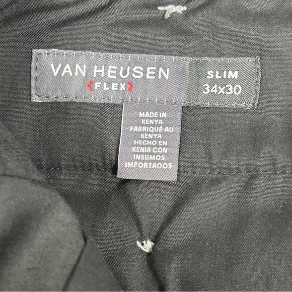Van Heusen Flex Gray Formal Slim Dress Pants with Pressed Crease Size 34x30 - Picture 6 of 10